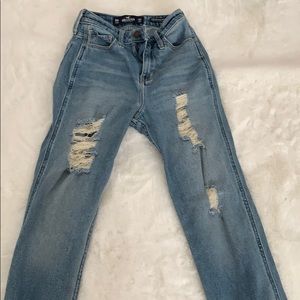 Hollister ripped mom jeans